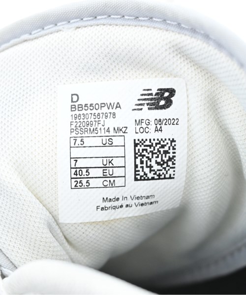 New Balance（ニューバランス）スニーカー 白 サイズ:25.5cm メンズ/2200682257190