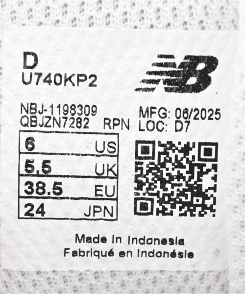 New Balance（ニューバランス）スニーカー 白 サイズ:24cm レディース/2200692528075