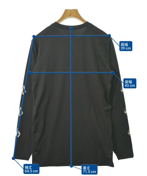 VOLCOM（ボルコム）Tシャツ・カットソー 黒 サイズ:XS メンズ/2200637685146