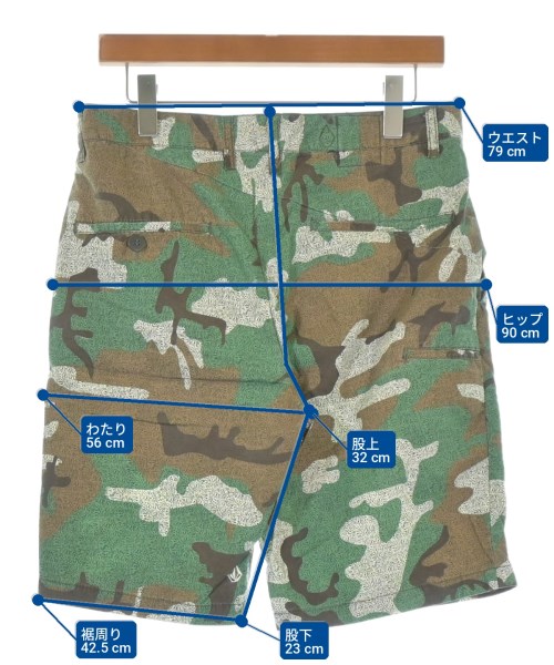 VOLCOM（ボルコム）ショートパンツ 緑 サイズ:32(L位) メンズ/2200720539028