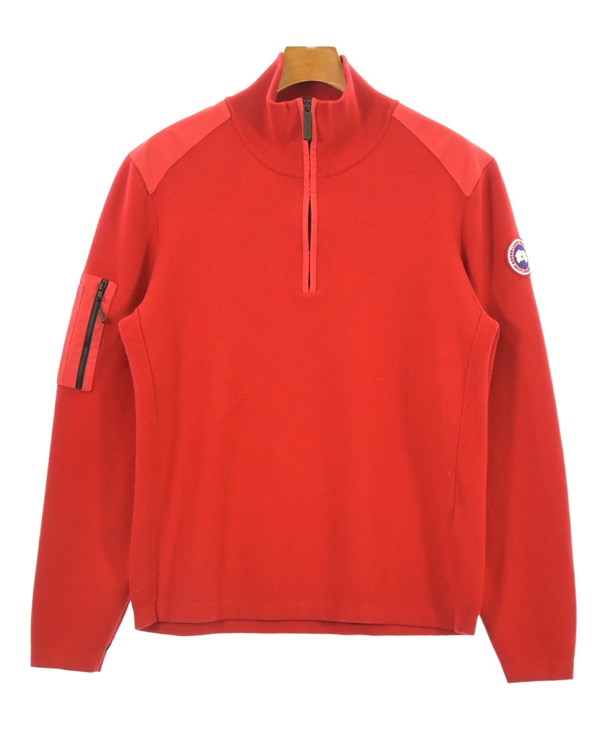   カナダグース ニット・セーター XL 赤 【古着】【中古】【送料無料】 CANADA GOOSE（カナダグース）ニット・セーター 赤 サイズ:XL メンズ