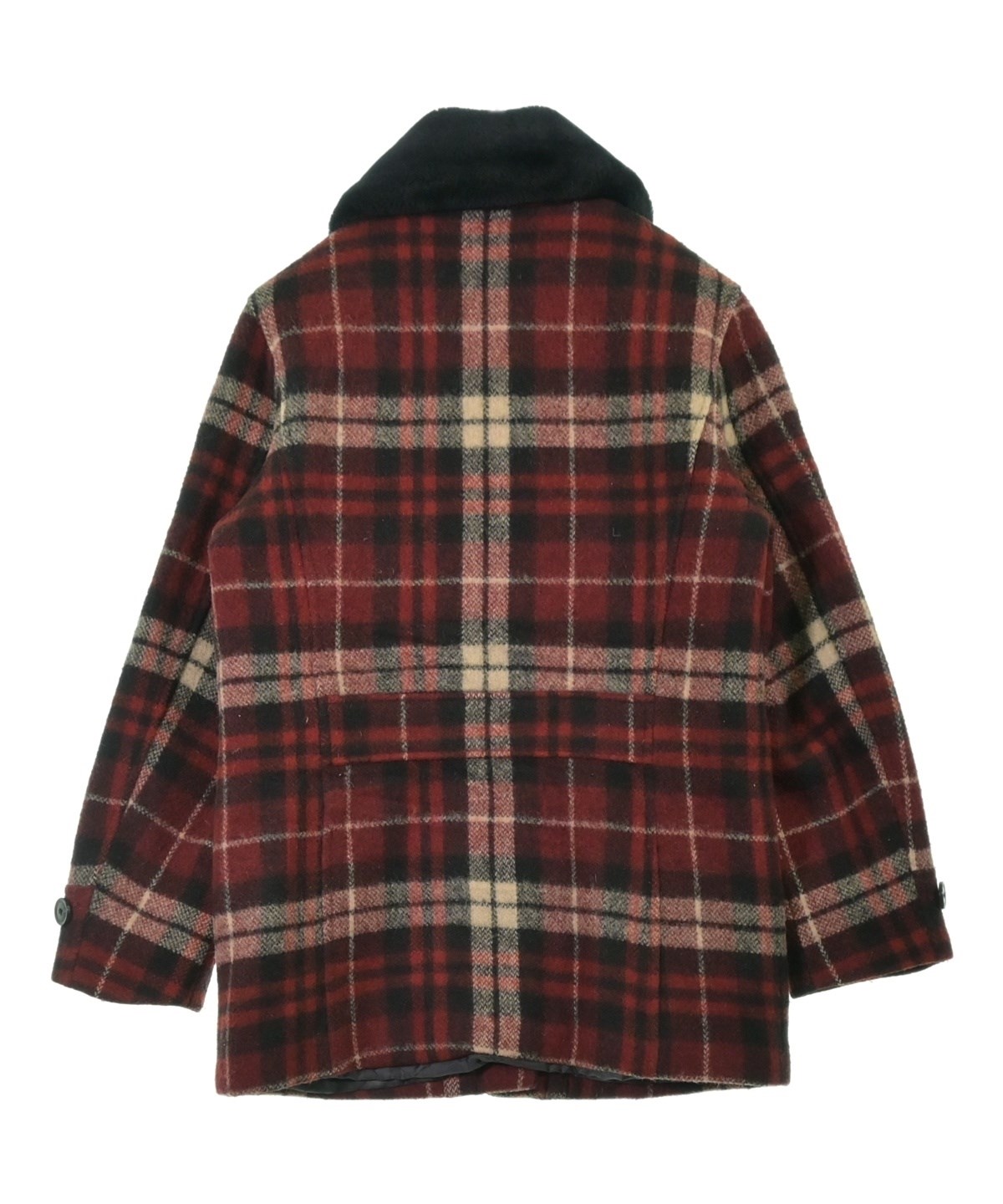 Eddie Bauer A.K.A ウールカシミア　メルトンコート Eddie Bauer（エディバウワー）ステンカラーコート 赤 サイズ:XS