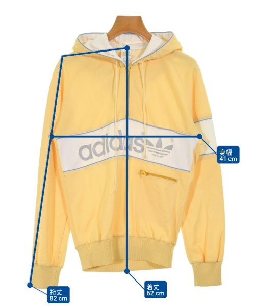 adidas（アディダス）パーカー 黄 サイズ:40(M位) レディース/2200708689103