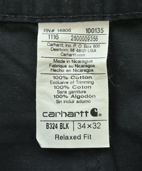 Carhartt（カーハート）チノパン 黒 サイズ:34(XL位) メンズ/2200610547027