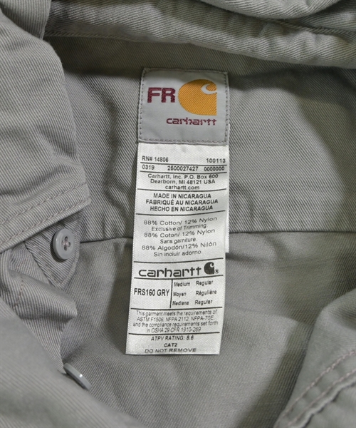 Carhartt（カーハート）カジュアルシャツ グレー サイズ:M メンズ/2200612959125