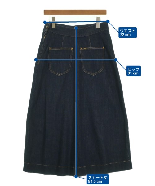 Lee（リー）ロング・マキシ丈スカート 紺 サイズ:L レディース/2200618341030