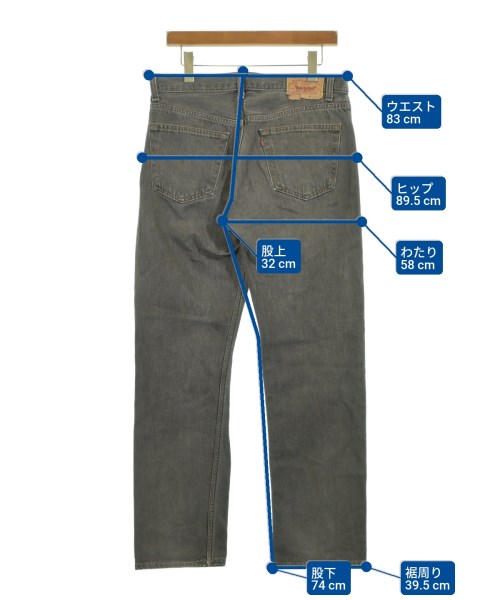 Levi's（リーバイス）デニムパンツ グレー サイズ:33(L位) メンズ/2200633112011