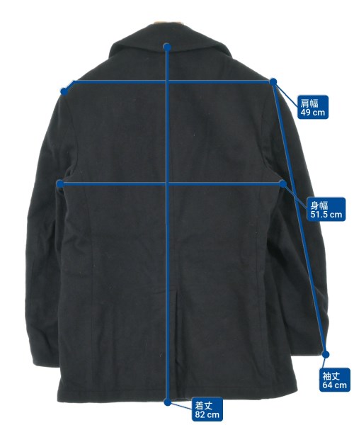 MILITARY（ミリタリー）ピーコート 黒 サイズ:40(L位) メンズ/2200636486171