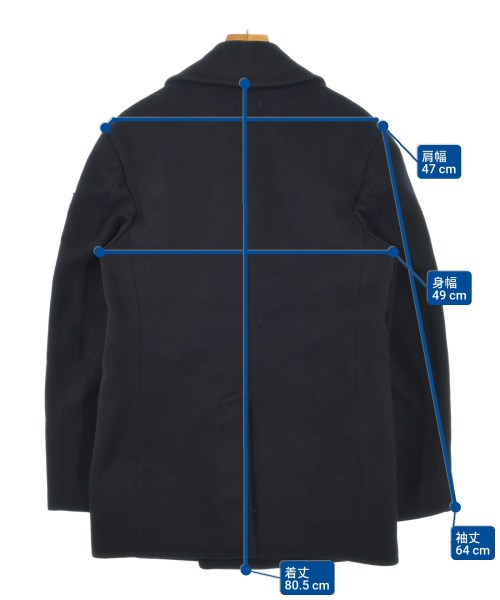 MILITARY（ミリタリー）ピーコート 紺 サイズ:36(S位) メンズ/2200623550069