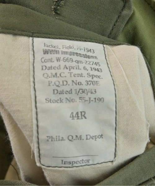MILITARY（ミリタリー）ミリタリーブルゾン カーキ サイズ:44(S位) メンズ/2200633355029