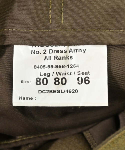 MILITARY（ミリタリー）スラックス 茶 サイズ:80(M位) メンズ/2200616091067