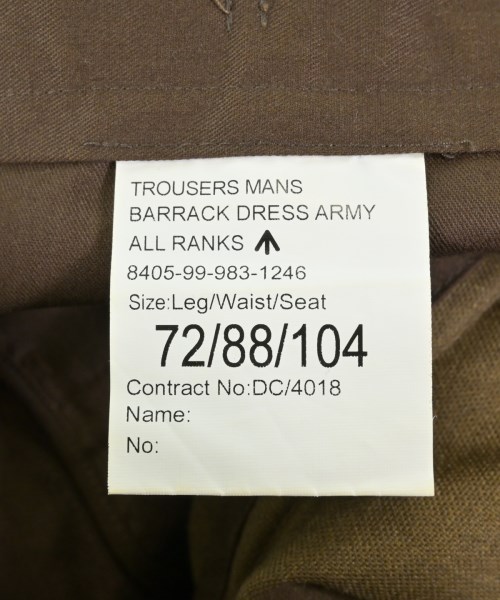MILITARY（ミリタリー）スラックス 茶 サイズ:88(L位) メンズ/2200645861082