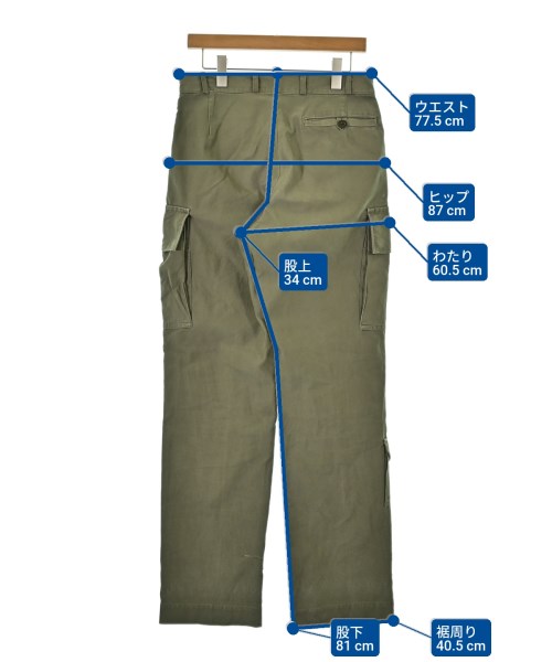 MILITARY（ミリタリー）カーゴパンツ カーキ サイズ:-(S位) メンズ/2200671576059