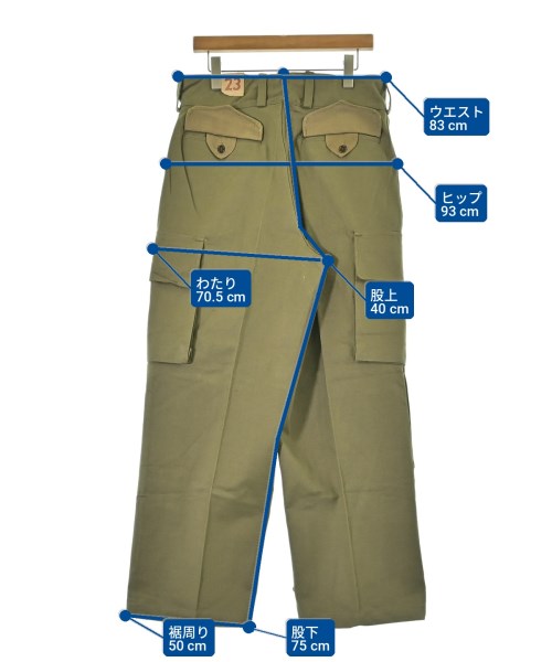 MILITARY（ミリタリー）カーゴパンツ カーキ サイズ:-(L位) メンズ/2200730977018