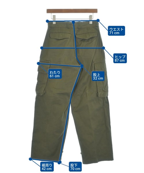 MILITARY（ミリタリー）カーゴパンツ カーキ サイズ:-(XS位) メンズ/2200735739079