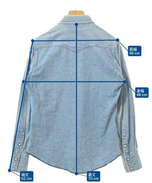 Wrangler（ラングラー）カジュアルシャツ 青 サイズ:36(S位) レディース/2200613475044