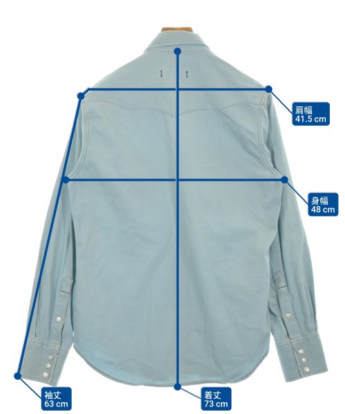 Wrangler（ラングラー）カジュアルシャツ 青 サイズ:S メンズ/2200618949212