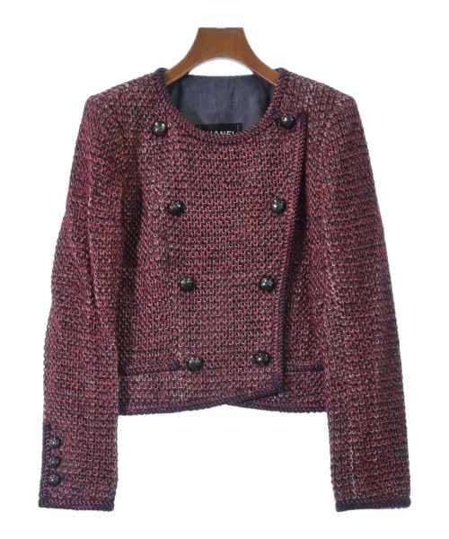 CHANEL(シャネル)ノーカラージャケット 赤 サイズ:36(XS位)/2200374753030