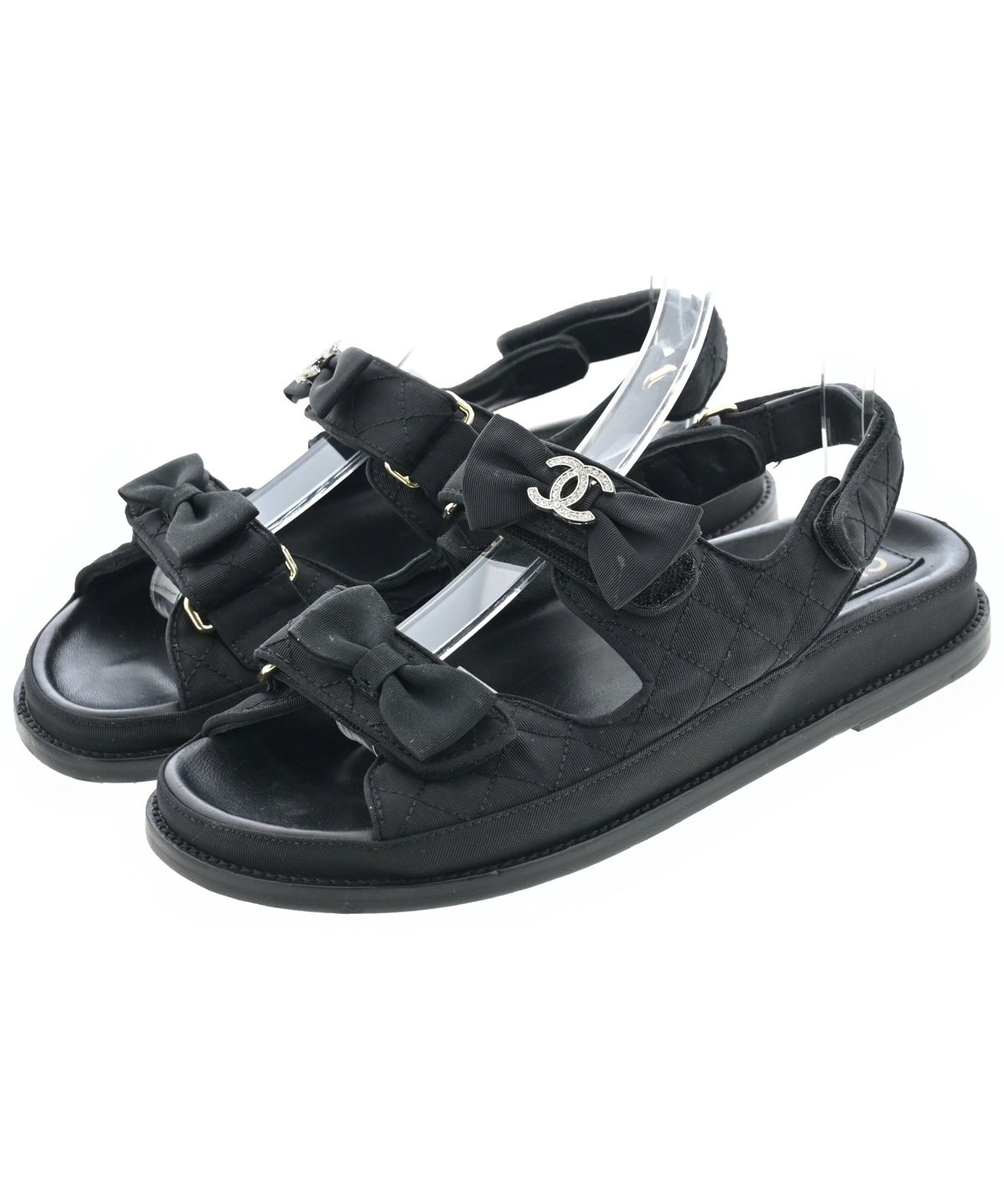 CHANEL（シャネル）サンダル 黒 サイズ:EU40(26.5cm位) レディース