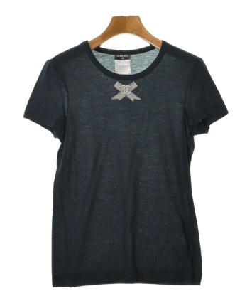CHANEL - CHANEL Tシャツ・カットソー 34(XS位) ピンクx黒(ボーダー) 【古着】【中古】 CHANEL - CHANEL Tシャツ・カットソー 34(XS位) ピンクx黒
