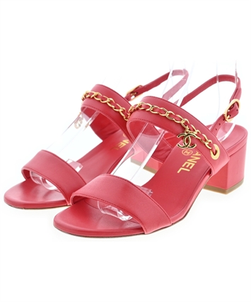 CHANEL（シャネル）サンダル 赤 サイズ:EU35 1/2(22cm位