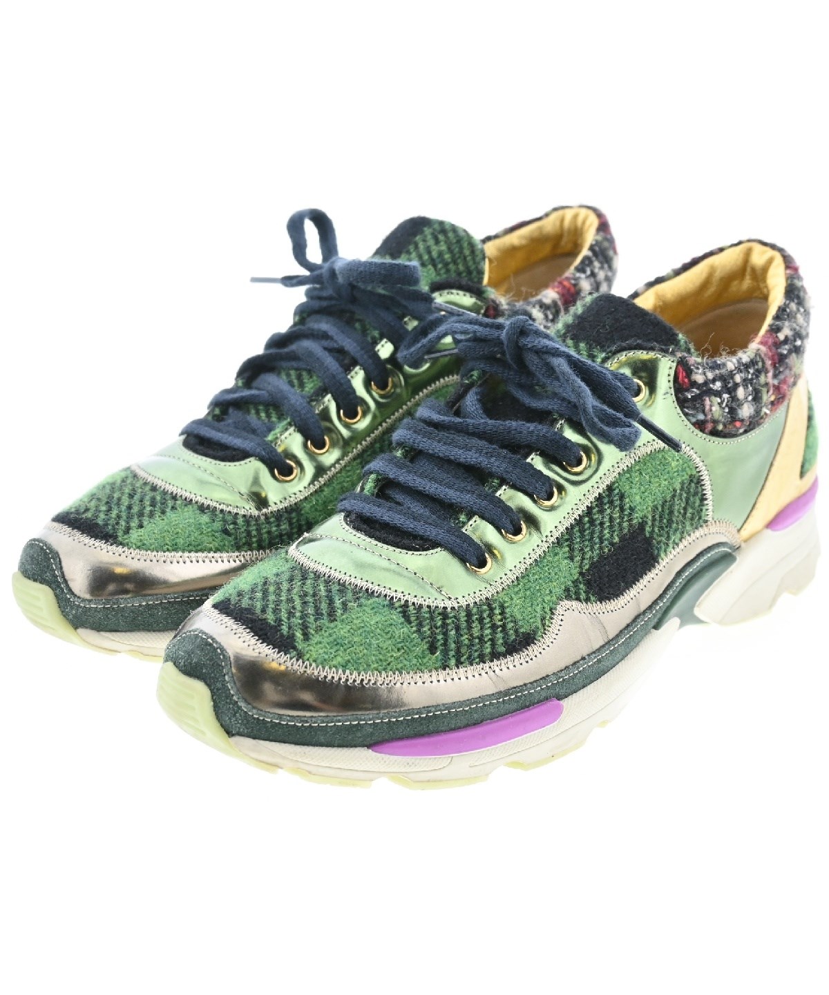 CHANEL（シャネル）スニーカー 緑 サイズ:EU37 1/2(24cm位