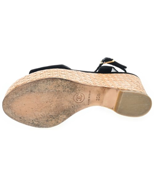 CHANEL（シャネル）サンダル 黒 サイズ:EU35 1/2(22cm位) レディース/2200612995062