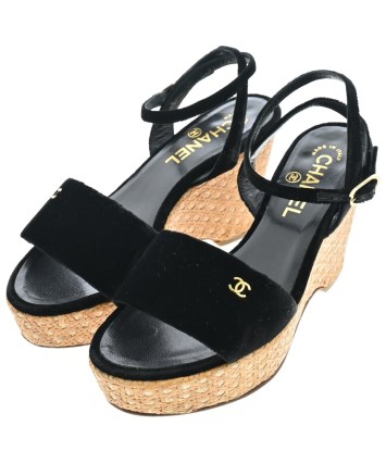 CHANEL（シャネル）サンダル 黒 サイズ:EU35 1/2(22cm位) レディース