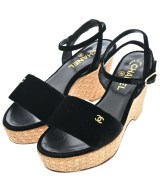 CHANEL（シャネル）サンダル 黒 サイズ:EU35 1/2(22cm位) レディース/2200612995062