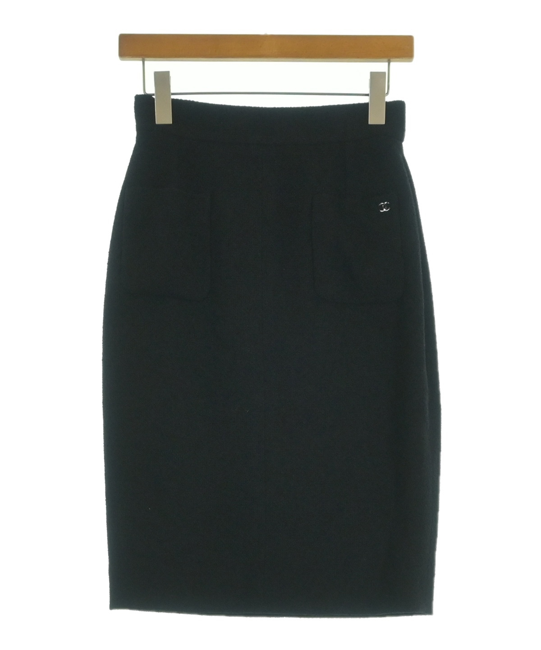 CHANEL スカート CHANEL（シャネル）ひざ丈スカート 黒 サイズ:36(XS位) レディース