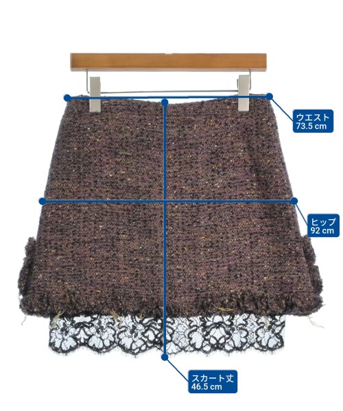 CHANEL（シャネル）ミニスカート 紫 サイズ:40(M位) レディース/2200639145082