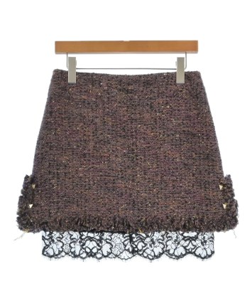 CHANEL（シャネル）ミニスカート 紫 サイズ:40(M位) レディース