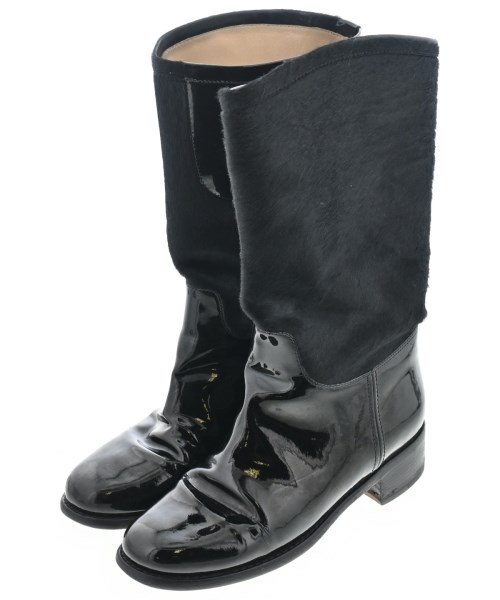 CHANEL(シャネル)ブーツ 黒 サイズ:EU39(25.5cm位)/2200639377049