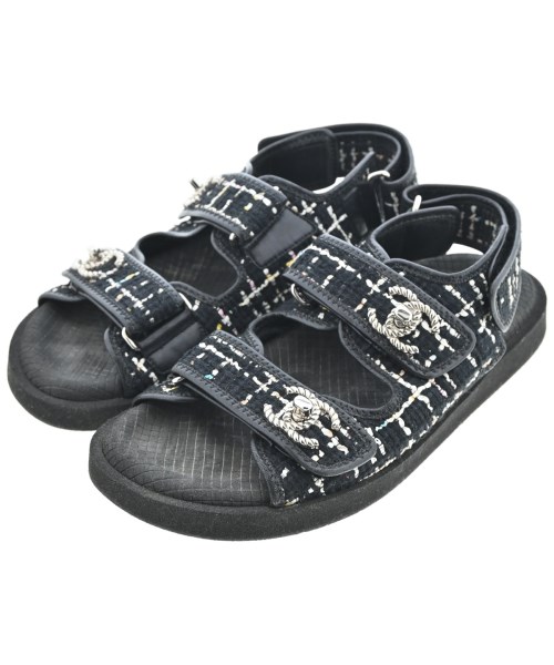CHANEL(シャネル)サンダル 黒 サイズ:EU36(22.5cm位)/2200640696078