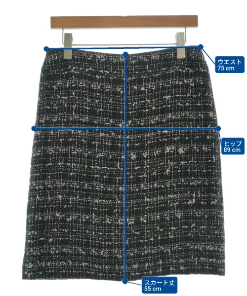CHANEL（シャネル）ひざ丈スカート 黒 サイズ:40(M位) レディース/2200630740033
