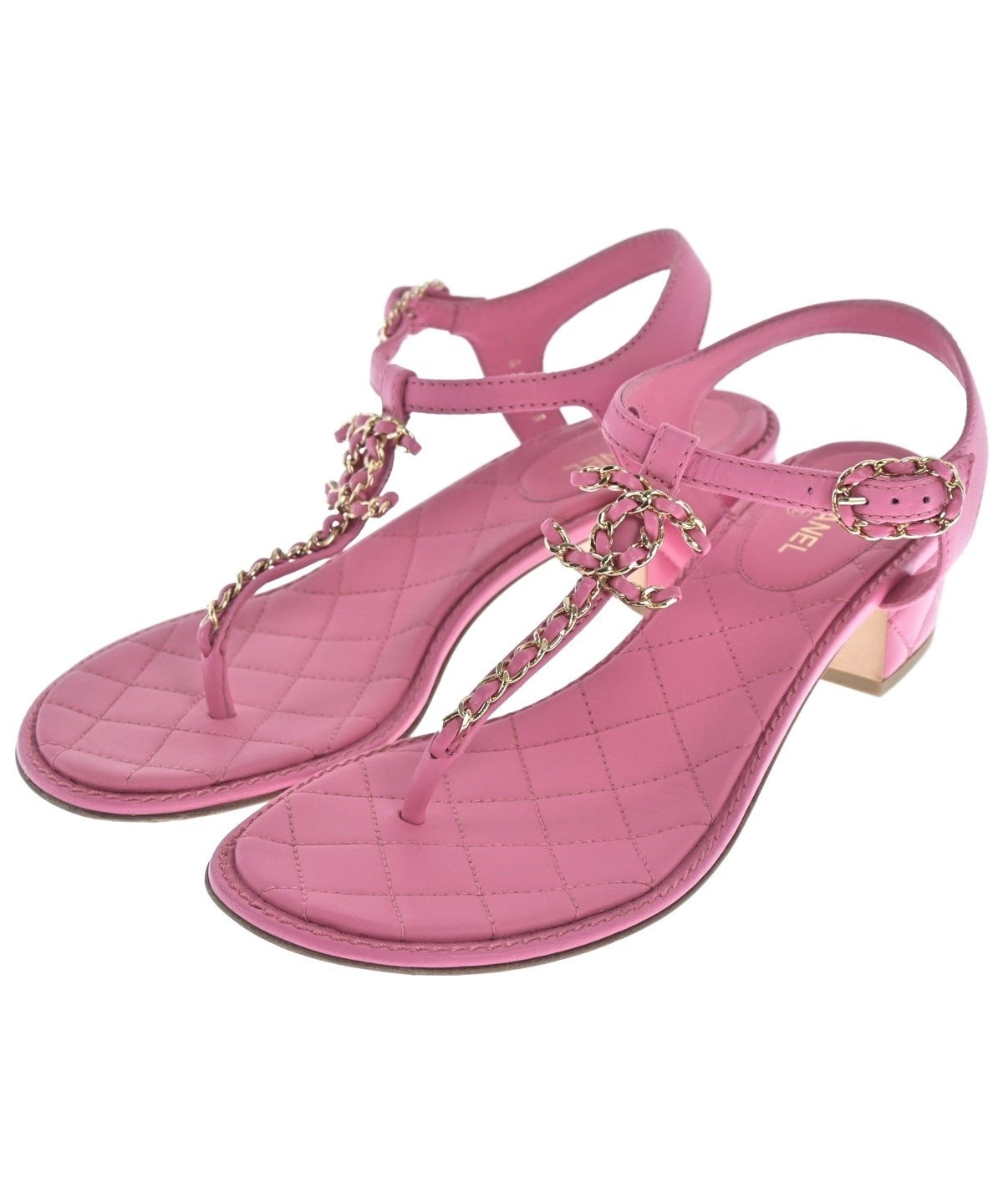 CHANEL（シャネル）サンダル ピンク サイズ:EU38 1/2(25cm位
