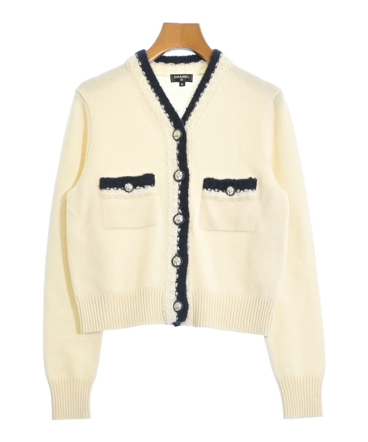 CHANEL（シャネル）カーディガン 白 サイズ:36(XS位) レディース