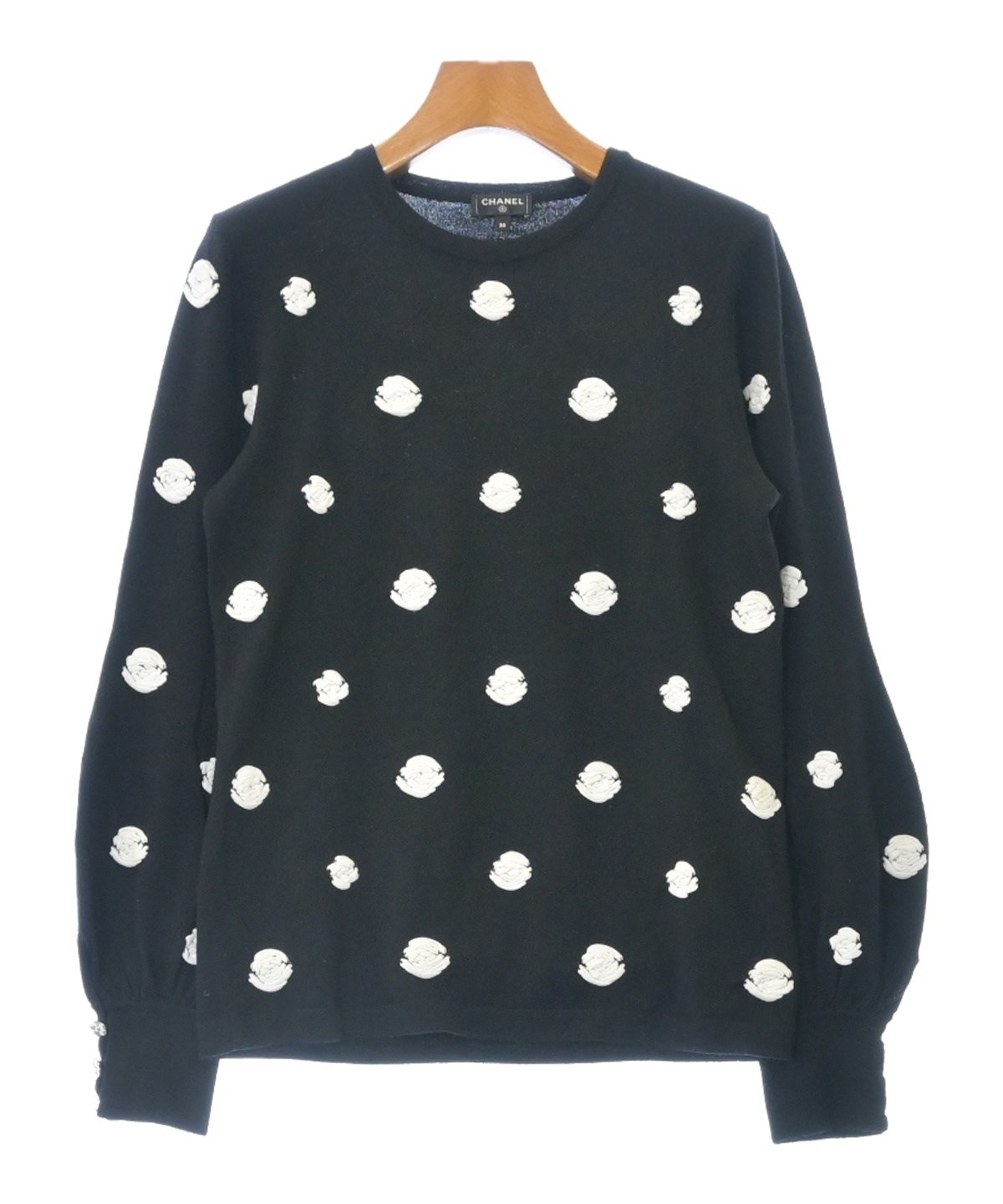 CHANEL ロゴ入りセーター 36 CHANEL（シャネル）ニット・セーター 黒 サイズ:36(XS位) レディース