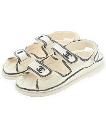 CHANEL（シャネル）サンダル 白 サイズ:EU37(23.5cm位) レディース