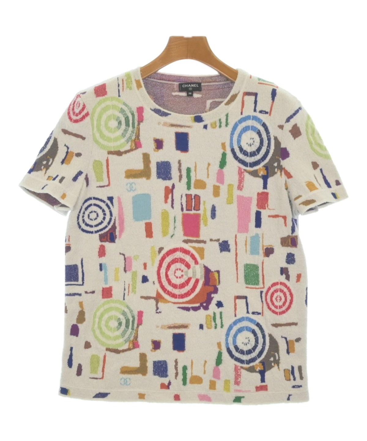 CHANEL シャネル　Tシャツ　カットソー　フリル　パール　36 フリル CHANEL(シャネル) Tシャツ・カットソー(レディース