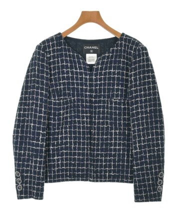 CHANEL（シャネル）テーラードジャケット 紺 サイズ:42(M位