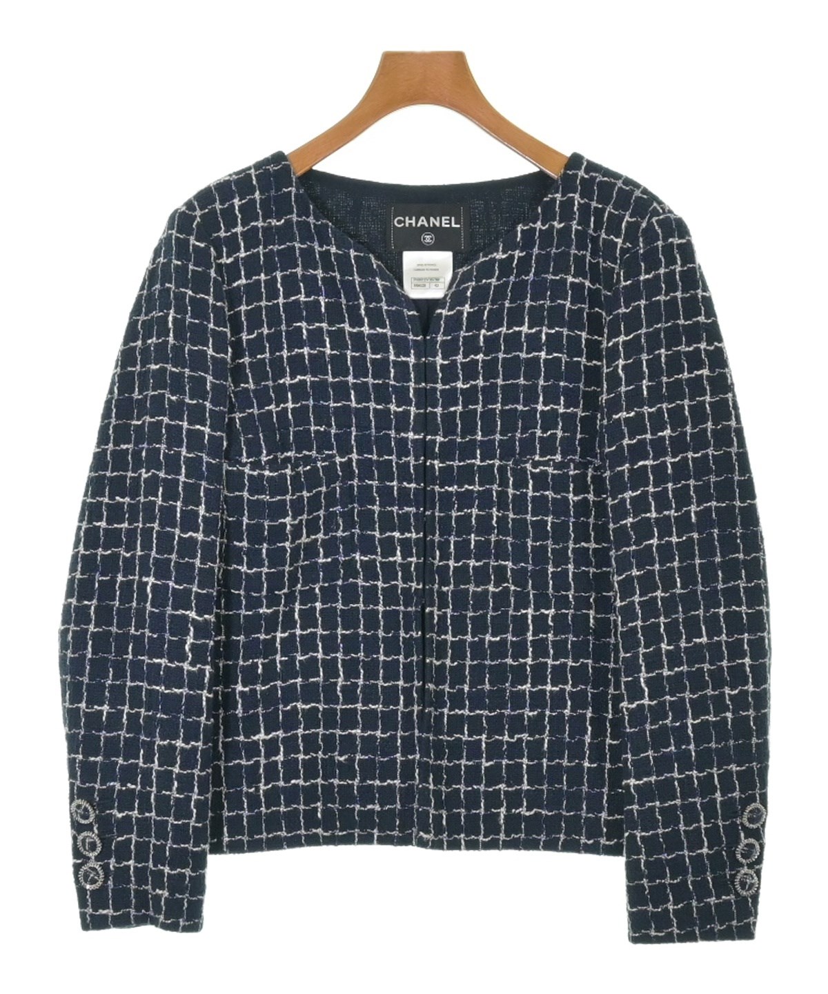 CHANEL（シャネル）テーラードジャケット 紺 サイズ:42(M位