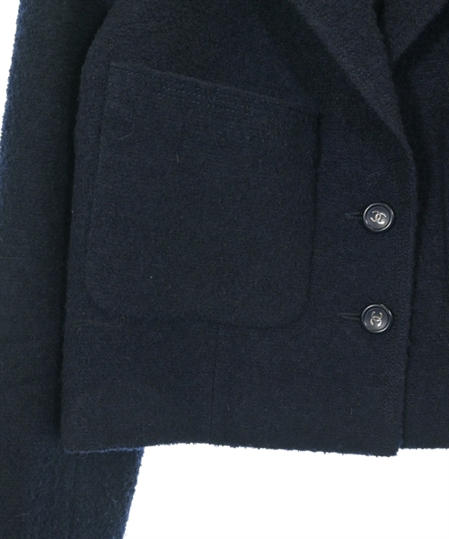 CHANEL（シャネル）テーラードジャケット 紺 サイズ:36(XS位) レディース/2200623106037