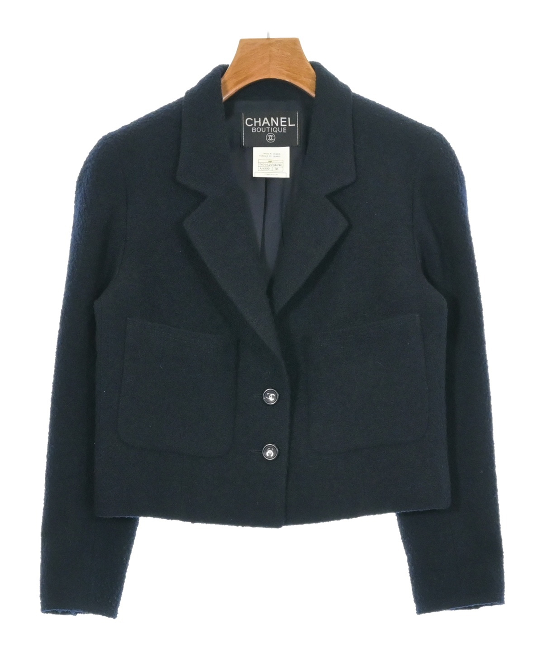 CHANEL（シャネル）テーラードジャケット 紺 サイズ:36(XS位