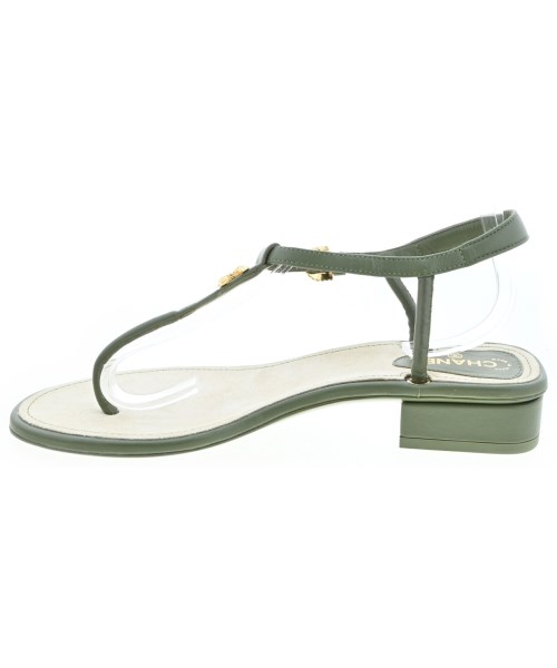 CHANEL（シャネル）サンダル カーキ サイズ:EU38(24.5cm位) レディース/2200623321294