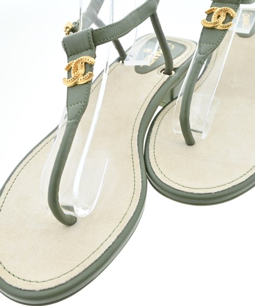 CHANEL（シャネル）サンダル カーキ サイズ:EU38(24.5cm位) レディース/2200623321294