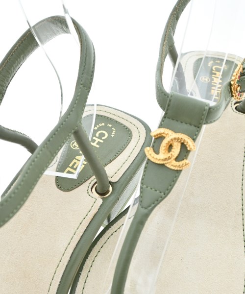 CHANEL（シャネル）サンダル カーキ サイズ:EU38(24.5cm位) レディース/2200623321294