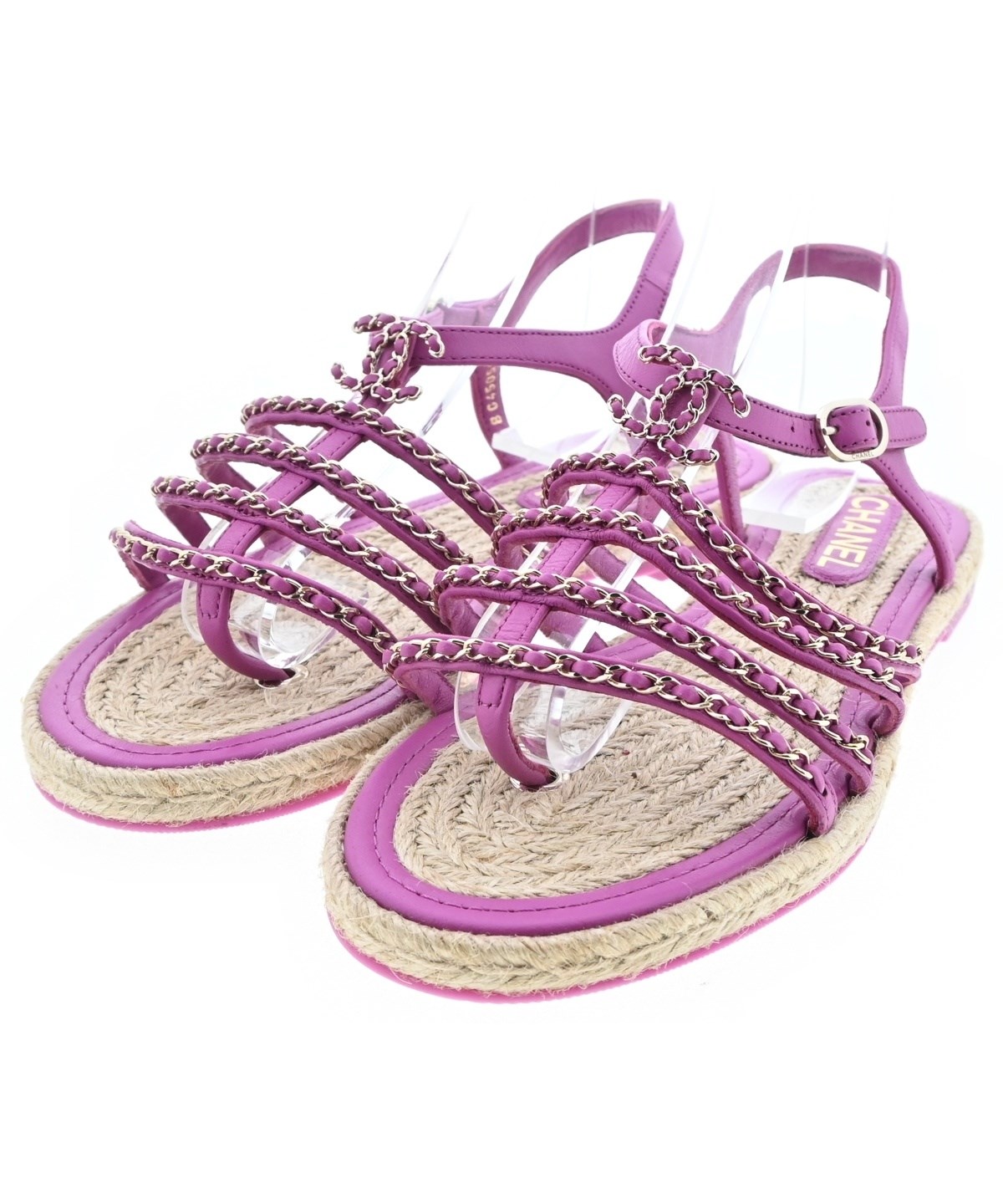 CHANEL（シャネル）サンダル 紫 サイズ:EU38(24.5cm位) レディース