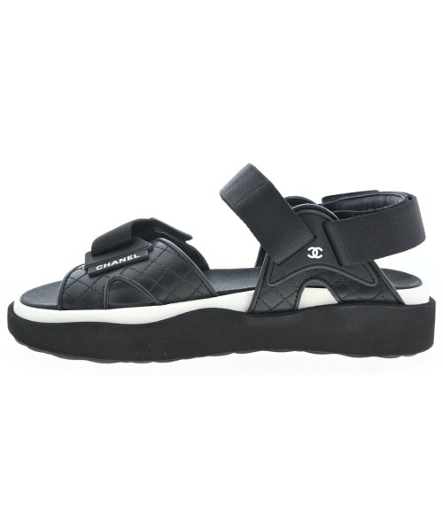CHANEL（シャネル）サンダル 黒 サイズ:EU37(23.5cm位) レディース/2200623321362