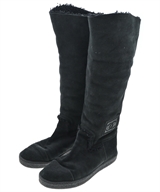 CHANEL（シャネル）ブーツ 黒 サイズ:EU35 1/2(22cm位) レディース/2200626325046